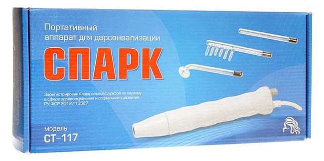 Упаковка аппарата дарсонваль Спарк СТ-117