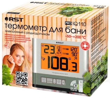 Цифровой термометр с радиодатчиком RST 77110 в упаковке